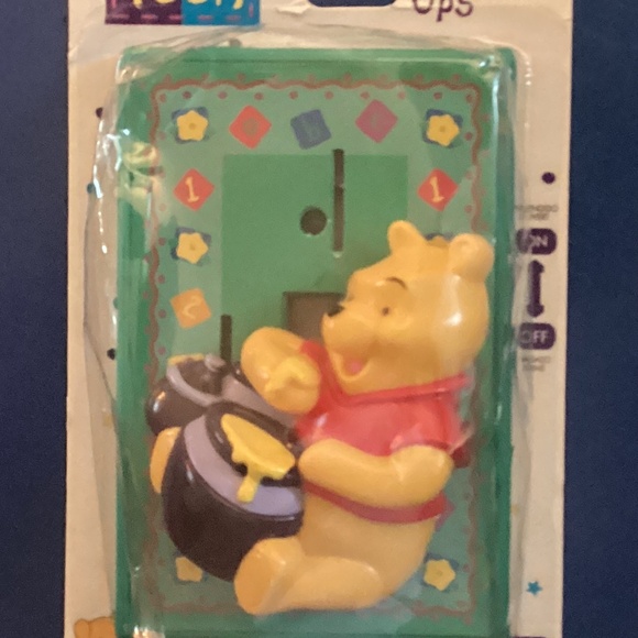 Light Switch Wall Plate CoverWinnie the Pooh New 3D  Up-ON Down-OFF Nursery Kids - Picture 1 of 2
